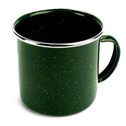 GREEN 12OZ SILVER-RIM MUG  (12/BOX)