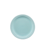 TURQUOISE CERAMIC DESSERT PLATE 8"