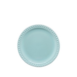TURQUOISE CERAMIC DESSERT PLATE 8"