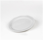 WHITE CERAMIC DESSERT PLATE 8"