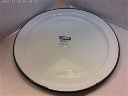WHITE ENAMEL 12.5" PLATTER