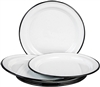 WHITE ENAM DINNER PLATE 8"