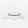 CEREAL BOWL, 6"  WHITE ENAMEL (NO SILVER RIM)