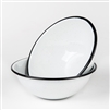 MIXING BOWL 7" WHITE W/ BLACK RIM