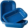 BLUE ENAM 1/2QT MULTI-USE PLATE (RECTANGULAR)
