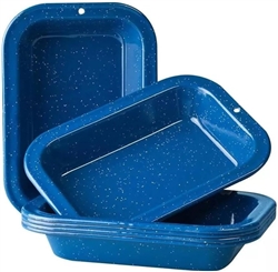 BLUE ENAM 1/2QT MULTI-USE PLATE (RECTANGULAR)