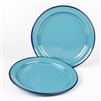 TURQUOISE ENAMEL DINNER PLATE 10"