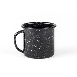 BLACK 12OZ ENAMEL MUG