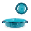 TURQ ENAMEL DISHPAN, ROUND 5L