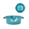 TURQ ENAMEL DISHPAN, ROUND 11.5L