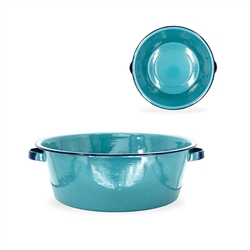 TURQ ENAMEL DISHPAN, ROUND 11.5L