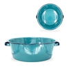 TURQ ENAMEL DISHPAN, ROUND 15L