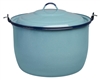 CONVEX POT 26QT, TURQUOISE ENAMELWARE