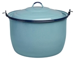 CONVEX POT 26QT, TURQUOISE ENAMELWARE