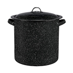 BLACK ENAMEL STOCK POT  16QT