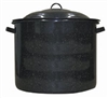 STOCK POT, 21 QT BLACK ENAMEL