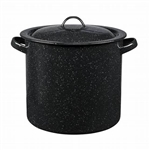 BLACK ENAMEL STOCK POT  12QT