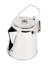 STAINLESS COFFEE POT 28CUP (4/BOX)--W/BAIL HANDLE