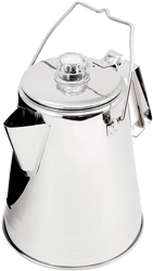 STAINLESS COFFEE POT 36CUP (2/BOX)--W/BAIL HANDLE