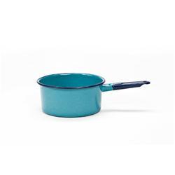 SAUCEPAN, 2QT TURQUOISE ENAMEL