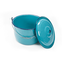 CONVEX KETTLE 10QT, TURQUOISE ENAMEL