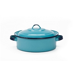 2QT DUTCH OVEN TURQUOISE ENAMEL