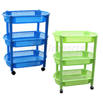 RACK WITH WHEELS, OVAL, 3-LAYERS