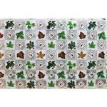 TABLE COVER CLEAR LEAVES PATTERN,30YDS
