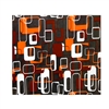 ORANGE & BROWN SQUARES TABLECOVER--30YDS