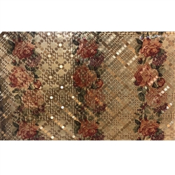 TABLE COVER RED/GOLD METALLIC, 22YDSD