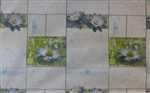 TABLECOVER W/BLUE FLOWERS (30YDS)