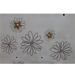 TABLE COVER BEIGE/BLUE FLORAL--22YDS