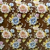 TABLE COVER FLORA BLUE, PINK, BROWN--22YDS