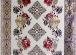 CLEAR & GOLD FLOWER TABLECOVER--22YDS