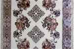 CLEAR & GOLD/BROWN TABLECOVER--22YDS