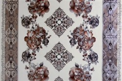 CLEAR & GOLD/BROWN TABLECOVER--22YDS