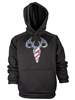 HOODIE, BLACK,W/ AMERICAN DEER SKULL LOGO