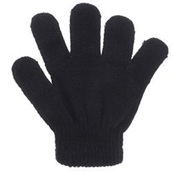 LADIES MAGIC STRETCH GLOVES, BLACK