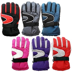 KIDS SKI GLOVES, ASST SIZE 8-14