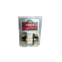DOUBLE CYLINDER DEADBOLT, BRASS(2-3/8"---2-3/4")