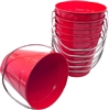 RED METAL BUCKET 5.5" TALL