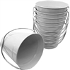 WHITE METAL BUCKET 5.5" TALL