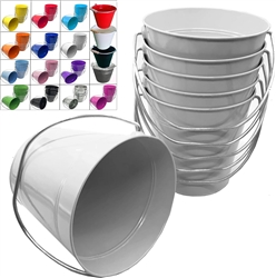 WHITE BUCKET 4.25" TALL---MINI