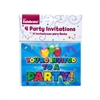 PARTY INVITATIONS, BOY, HOLOGRAPHIC, 4/PACK