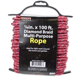ROPE ON HOLDER, DIAMOND BRAID MULTI-PURPOSE