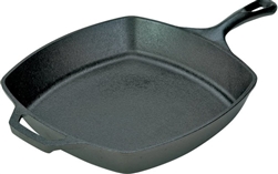 CAST IRON SQUARE SKILLET 10" SMOOTH-- (3/bx)