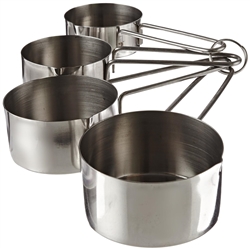 MEASURING CUPS, STAINLESS/4PC SET