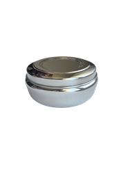 S/S FLAT CANNISTER 6" dia, 2.75" deep