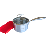 SAUCEPAN 2QT S/S WITH GLASS LID