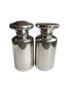 SALT & PEPPER SET STAINLESS STEEL 7" TALL